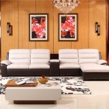 A家家居客厅头层牛皮沙发带几可储物现代组合沙发