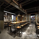 美式loft吧台桌星巴克咖啡厅桌椅组合铁艺复古做旧酒吧高脚餐桌