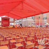 广州庆典公司提供户外帐篷搭建桌椅服务