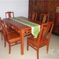 东阳红木家具，缅甸花梨木，红酸枝餐桌博古餐桌7件套