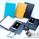 商务创意多功能笔记本移动电源带充电宝记事本礼品订制LOGO