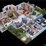 3D别墅户型图