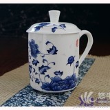 陶瓷茶杯青花瓷茶杯