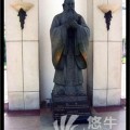 传统名人教育家孔子石雕像