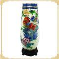 景泰蓝花瓶 15寸珐琅二线花鸟瓶