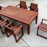 实木组合桌椅　一桌六椅　南美柚木