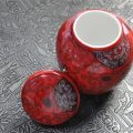 定做景德镇中国红陶瓷茶叶罐