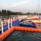 水上浮桥观光平台 塑料浮筒钓鱼平台 水上浮岛浮桥护栏