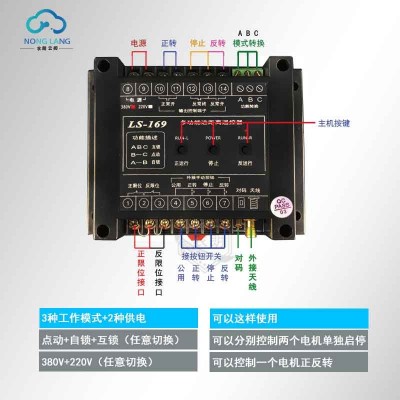 卷帘机远程控制开关正反转控制开关配电柜启动柜远程开关遥远控图2